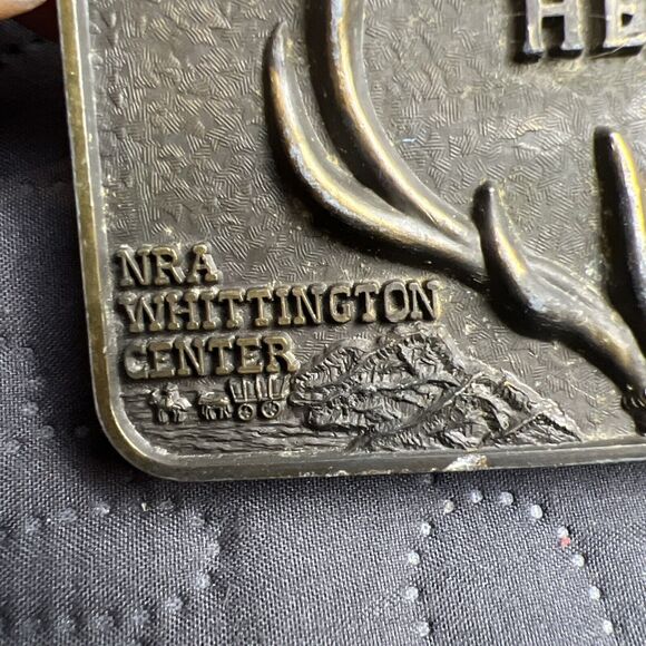 Vintage NRA Whittington Center “Preserving Our Shooting Heritage” Belt Buckle - Picture 4 of 6